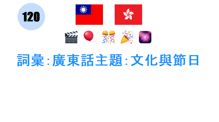 詞彙：廣東話主題：文化與節日
